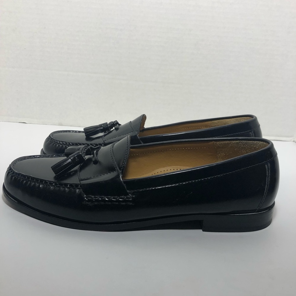 Cole Haan Tassel Moc-Toe Black Leather Loafers Men's size 12